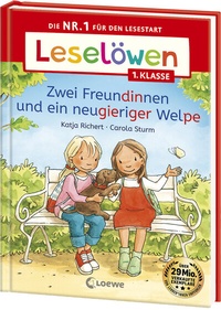Abbildung von: Leselöwen 1. Klasse - Zwei Freundinnen und ein neugieriger Welpe - Loewe