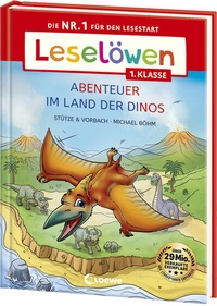 Abbildung von: Leselöwen 1. Klasse - Abenteuer im Land der Dinos - Loewe