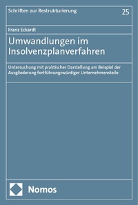 Abbildung von: Umwandlungen im Insolvenzplanverfahren - Nomos
