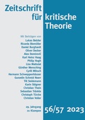 Cover: Zeitschrift f&uuml;r kritische Theorie / Zeitschrift f&uuml;r kritische Theorie, Heft 56/57 (2023) - zu Klampen Verlag
