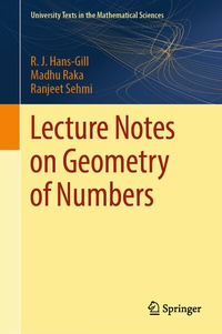 Abbildung von: Lecture Notes on Geometry of Numbers - Springer