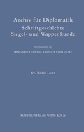 Cover: Archiv f&uuml;r Diplomatik, Schriftgeschichte, Siegel- und Wappenkunde - B&ouml;hlau
