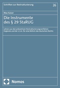 Cover: Die Instrumente des &sect; 29 StaRUG - Nomos