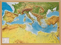 Abbildung von: Relief Mittelmeer 1:5.5MIO mit Naturholzrahmen - georelief Vertriebs GbR
