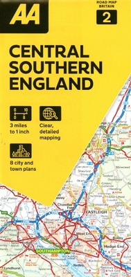 Abbildung von: AA Road Map Central Southern England - Automobile Association