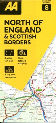 Abbildung von: AA Road Map North of England & Scottish Borders - Automobile Association