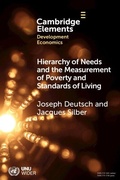 Cover: Hierarchy of Needs and the Measurement of Poverty and Standards of Living - Cambridge University Press