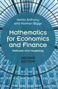 Cover: Mathematics for Economics and Finance - Cambridge University Press