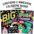 Cover: Two Awesome Colouring Books - Igloo Books Ltd