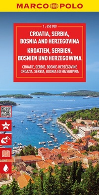 Abbildung von: MARCO POLO Reisekarte Kroatien, Serbien, Bosnien und Herzegowina 1:650.000 - MARCO POLO ein Imprint von MAIRDUMONT
