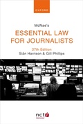 Cover: McNae's Essential Law for Journalists - Oxford University Press