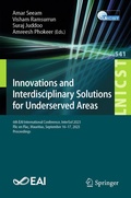Cover: Innovations and Interdisciplinary Solutions for Underserved Areas - Springer