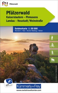 Abbildung von: Kümmerly+Frey Outdoorkarte Deutschland 24 Pfälzerwald 1:50.000 - Hallwag Kümmerly+Frey