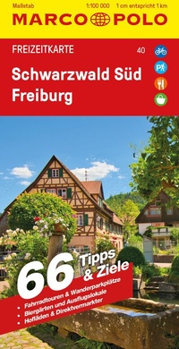 Abbildung von: MARCO POLO Freizeitkarte 40 Schwarzwald Süd, Freiburg 1:100.000 - MARCO POLO ein Imprint von MAIRDUMONT