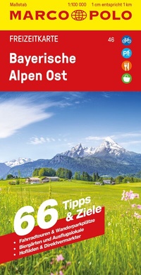 Abbildung von: MARCO POLO Freizeitkarte 46 Bayerische Alpen Ost 1:100.000 - MARCO POLO ein Imprint von MAIRDUMONT