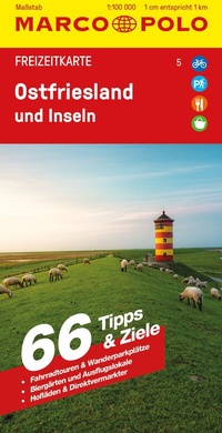 Abbildung von: MARCO POLO Freizeitkarte 5 Ostfriesland und Inseln 1:100.000 - MARCO POLO ein Imprint von MAIRDUMONT