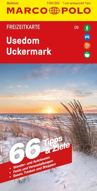 Abbildung von: MARCO POLO Freizeitkarte 9 Usedom, Uckermark 1:100.000 - MARCO POLO ein Imprint von MAIRDUMONT