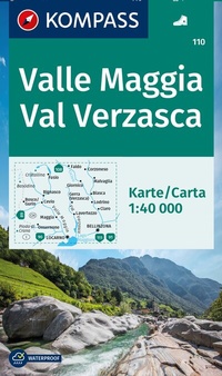 Abbildung von: KOMPASS Wanderkarte 110 Valle Maggia, Val Verzasca 1:40.000 - KOMPASS-Karten
