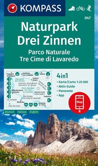 Abbildung von: KOMPASS Wanderkarte 047 Naturpark Drei Zinnen, Parco Naturale Tre Cime di Lavaredo 1:25.000 - KOMPASS-Karten