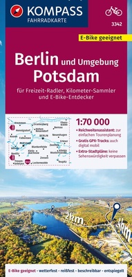 Abbildung von: KOMPASS Fahrradkarte 3342 Berlin und Umgebung, Potsdam 1:70.000 - KOMPASS-Karten