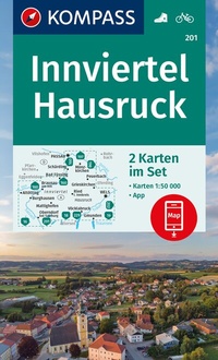 Abbildung von: KOMPASS Wanderkarten-Set 201 Innviertel, Hausruck (2 Karten) 1:50.000 - KOMPASS-Karten