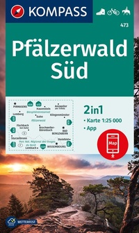 Abbildung von: KOMPASS Wanderkarte 473 Pfälzerwald Süd 1:25.000 - KOMPASS-Karten