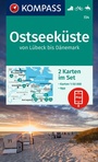 Bild: KOMPASS Wanderkarten-Set 724 Ostseeküste von Lübeck bis Dänemark (2 Karten) 1:50.000 - KOMPASS-Karten