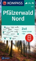 Abbildung von: KOMPASS Wanderkarte 471 Pfälzerwald Nord 1:25.000 - KOMPASS-Karten