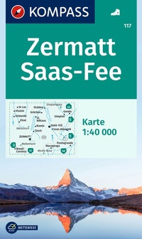 Abbildung von: KOMPASS Wanderkarte 117 Zermatt, Saas-Fee 1:40.000 - KOMPASS-Karten