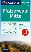 Abbildung von: KOMPASS Wanderkarte 472 Pfälzerwald Mitte 1:25.000 - KOMPASS-Karten