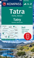 Cover: KOMPASS Wanderkarte 2130 Tatra Hohe, Belaer / Tatry, Vysok&eacute;, Belianske 1:25.000 - KOMPASS-Karten