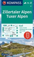 Cover: KOMPASS Wanderkarte 37 Zillertaler Alpen, Tuxer Alpen 1:50.000 - KOMPASS-Karten