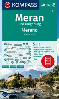 Abbildung von: KOMPASS Wanderkarte 53 Meran und Umgebung / Merano e dintorni 1:50.000 - KOMPASS-Karten