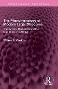 Bild: The Phenomenology of Modern Legal Discourse - Routledge