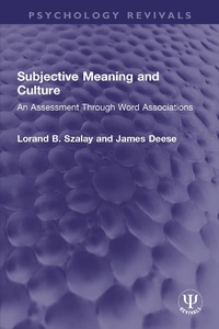 Abbildung von: Subjective Meaning and Culture - Routledge