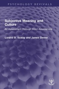 Cover: Subjective Meaning and Culture - Routledge