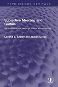 Cover: Subjective Meaning and Culture - Routledge