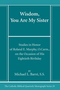 Cover: Wisdom, You Are My Sister - Pickwick Publications