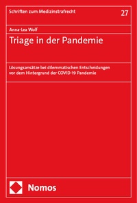 Abbildung von: Triage in der Pandemie - Nomos