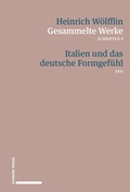 Cover: Italien und das deutsche Formgef&uuml;hl - Schwabe Verlagsgruppe AG Schwabe Verlag