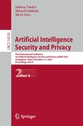 Cover: Artificial Intelligence Security and Privacy - Springer