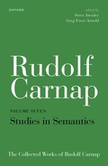 Cover: Rudolf Carnap: Studies in Semantics - Oxford University Press