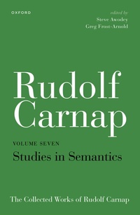 Enlarge image Cover: Rudolf Carnap: Studies in Semantics - Oxford University Press