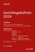 Bild: Gerichtsgeb&uuml;hren 2024 Tabellen und Richtlinien - Manz