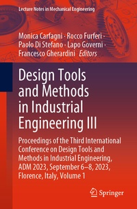 Enlarge image Cover: Design Tools and Methods in Industrial Engineering III - Springer