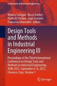 Enlarge image Cover: Design Tools and Methods in Industrial Engineering III - Springer