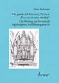 Cover: Wie spiele ich Steffens, Tunder, Buxtehude usw. richtig? - Schott Music