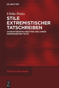 Cover: Stile extremistischer Tatschreiben - De Gruyter
