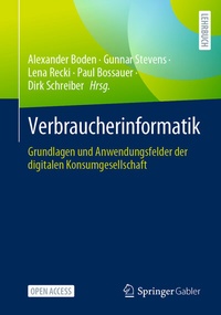 Abbildung von: Verbraucherinformatik - Springer Gabler