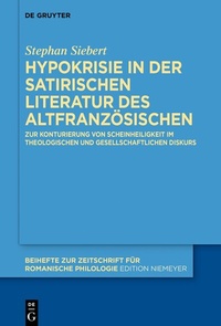 Abbildung von: Hypokrisie in der satirischen Literatur des Altfranzösischen - De Gruyter